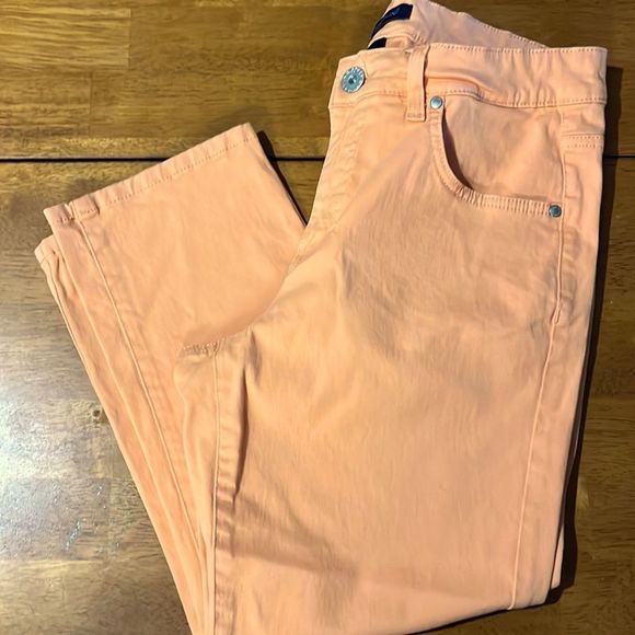 Bandolino Coral/Peach Stretch Women’s Capri Crop Jeans Size 10 Missy - Picture 5 of 10